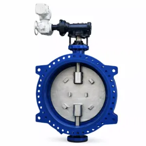 Double offset butterfly valve manufactured by Falcon for industrial flow control systems
